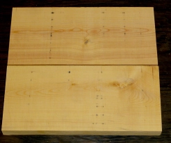 Bx005 Buchsbaum europäisch 2 Brettchen 125 x 57 x 10 mm
