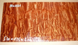Ma031 Mahagoni Pommelé Sägefurnier 530 x 135 x 0,15 mm