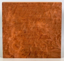 Re027 Redwood Maser, Vavona Block 1A gemasert 246 x 238 x 45 mm
