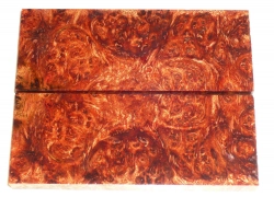 Amb001 Amboina Maser stabilisierte Griffschalen 105 x 40 x 10 mm