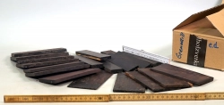 Gr020 Grenadill Sortiment, diverse Abschnitte Griffschalen ca. 120 mm