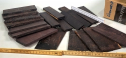 Gr020 Grenadill Sortiment, diverse Abschnitte Griffschalen ca. 120 mm