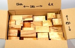 Ol068 Wild-Olivenholz Sortiment Abschnitte, ca. 3,5 kg