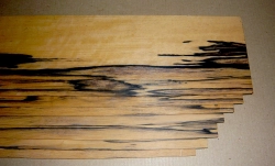 Ebw470 Schwarz-weißes Ebenholz Sägefurnier 6 Blatt a 660 x 100 x 2 mm