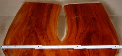 Ma045 Pyramiden-Mahagoni, westindisches aus Uraltbestand! 2 Blatt Sägefurnier a 640 x 320 x 1,7 mm