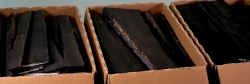 Eb040 Ebony assortment of different remnants and pieces, ca. 400 mm length
