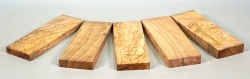 Ol051 Wild-Olivenholz Sortiment 5 Abschnitte ca. 170 x 57-61 x 18-12 mm