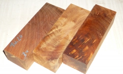 Tu020 Thuja-Maser Griffblock 3 Stück a 120 x 40 x 30 mm