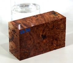 Nb050 Nussbaum Maser kaukasisch stabilisierter Block 127 x 78 x 50 mm