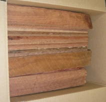 Pr011 Pau Rosa, Snake Bean Sortiment Abschnitte ca. 250 x 45-60 x 4-20 mm