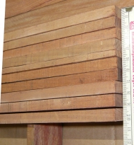 Pr013 Pau Rosa, Snake Bean Sortiment Abschnitte ca. 250 x 45-60 x 5-10 mm