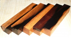Mak016 Makassar-Ebenholz Set mit 5 bicolor-Penblanks 120 x 20 x 20 mm