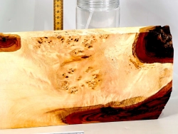 Li054 Linde Maser Dekostück 326 x 150 x 35 mm