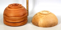 Bowl blanks, pre-turned, Pau Rosa + Robinia