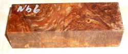 Nb006 Nussbaum Maser kaukasisch stabilisierter Griffblock 120 x 40 x 30 mm