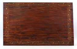 Pa300 Palisander Ostindisch Antikes Möbelteil mit Messingeinlagen 696 x 434 x 17 mm