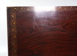 Pa301 Palisander Ostindisch Antikes Möbelteil mit Messingeinlagen 692 x 434 x 17 mm