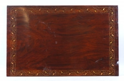 Pa302 Palisander Ostindisch Antikes Möbelteil mit Messingeinlagen 690 x 435 x 17 mm