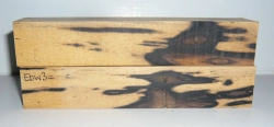 Ebw003 Schwarz-weißes Ebenholz, ein Paar Kanteln á 154 x 28 x 28 mm
