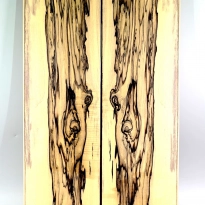 Ebw040 Schwarz-weißes Ebenholz 1 Paar Sägefurnier Deckfläche ca. 630 x 400 x 3 mm